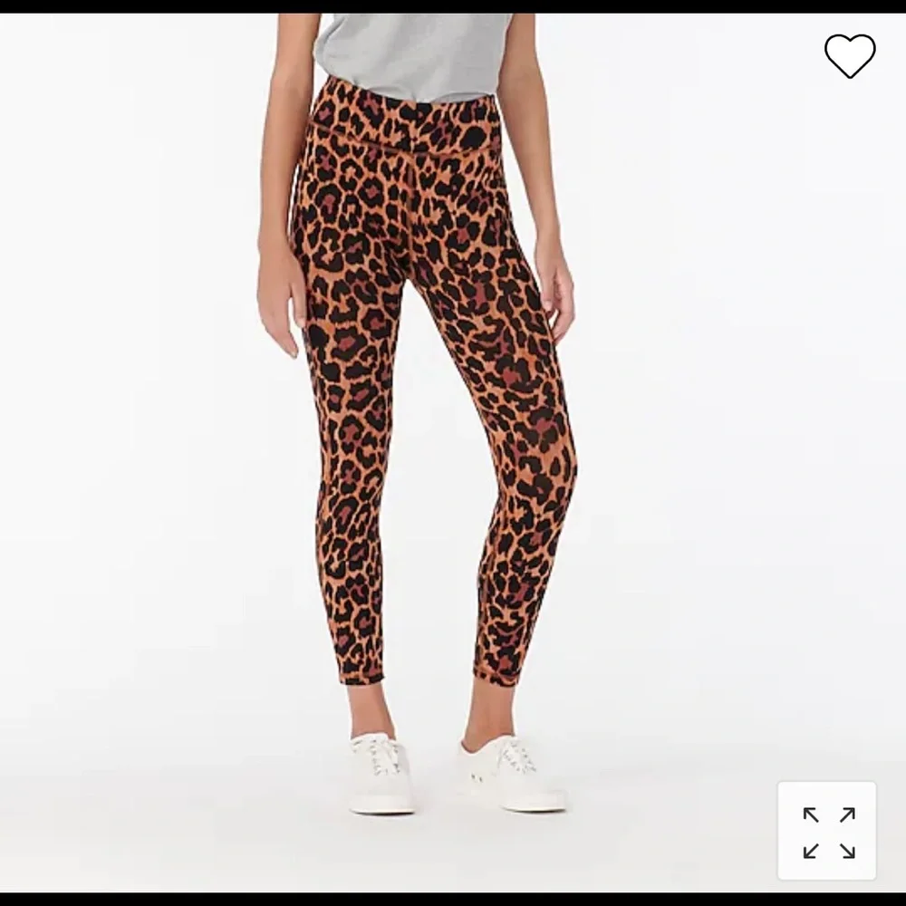 J.Crew 7/8 High Rise Womens Leopard Print Leggings Medium